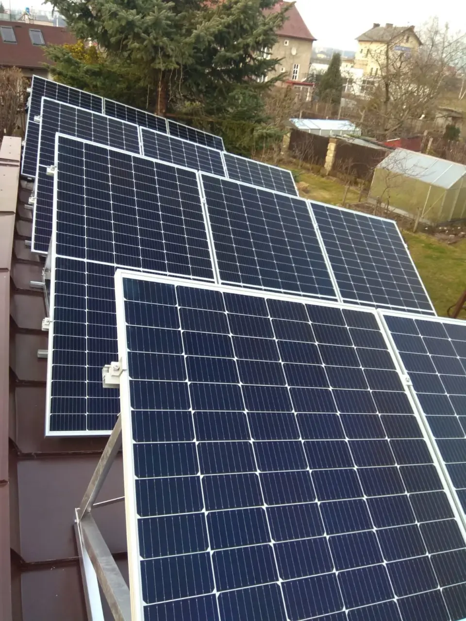 FVE 8,1 kWp na hliníkových trianglech, Česká Lípa – fotografie 4