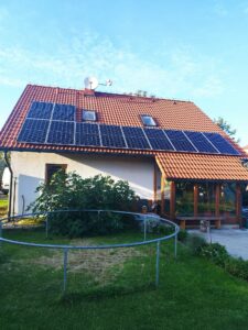 10 Kwp, 2x T58, 22 ks PV panelů, Klášter, Mladá Boleslav